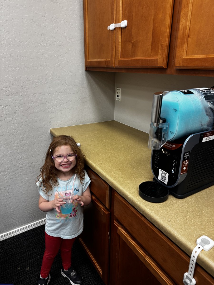Mesa client enjoying a slushy on Friday Slushy Day