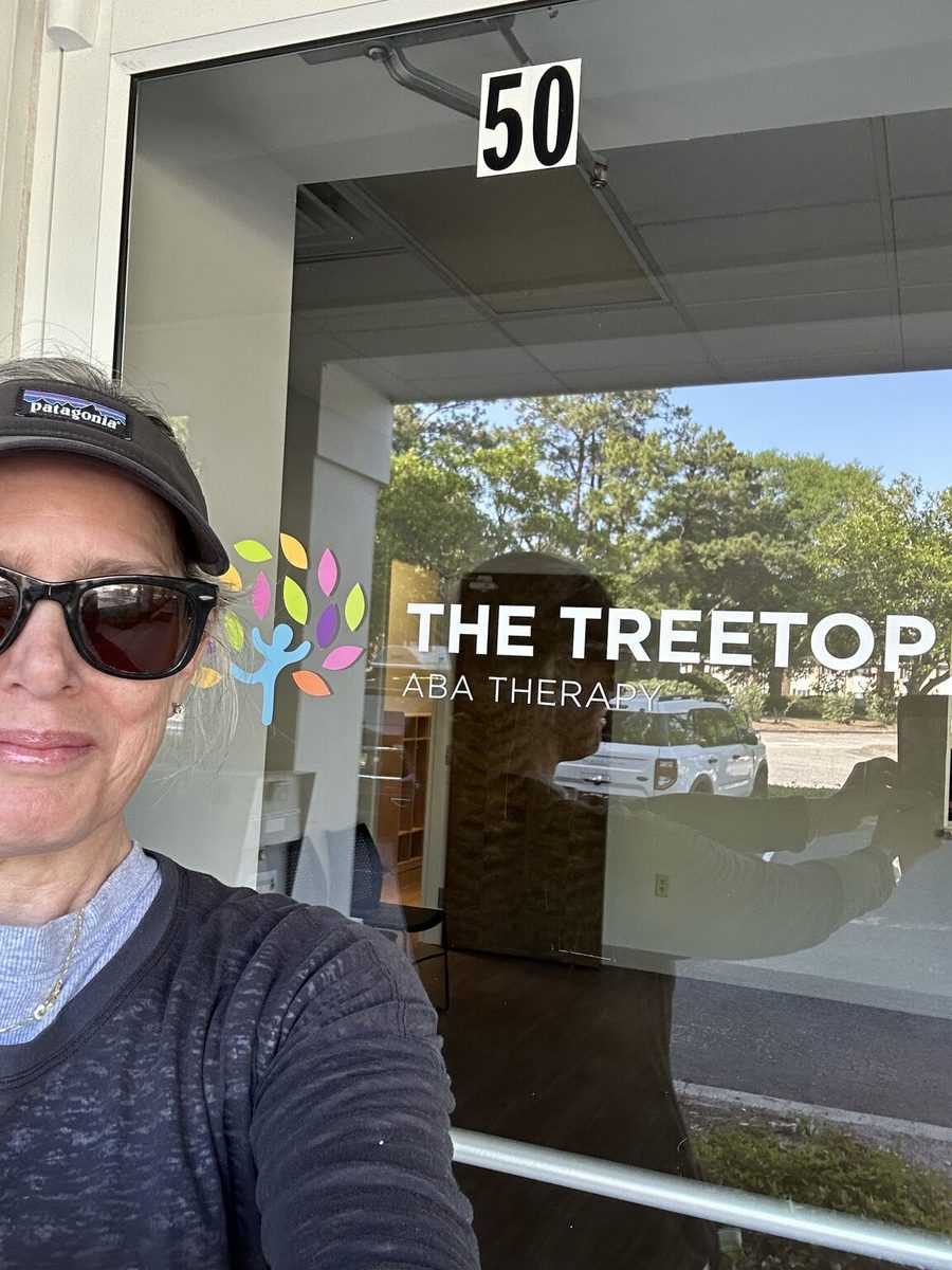 Selfie outside a new Treetop clinic location